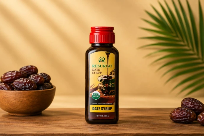 Resurgo Pure Date Syrup – 100% natural liquid sweetener made from pure dates with no added sugar or preservatives