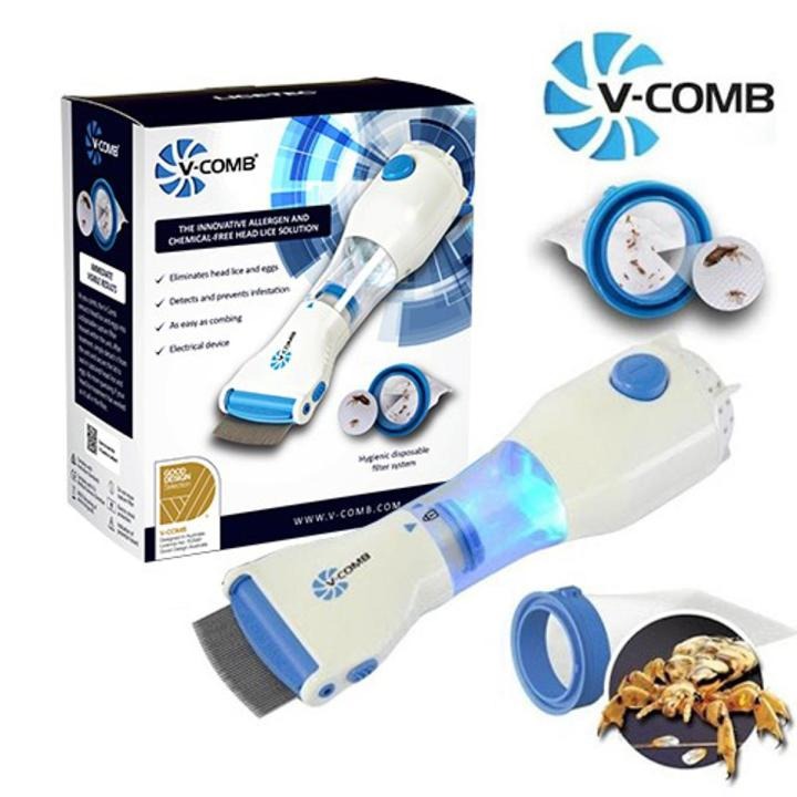 V Comb Electronic Head Lice Removal Machine With 4 Filters Anti Lice Device Safe Effective And Easy To Use