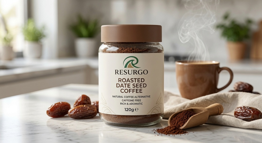 Resurgo Roasted Date Seed Coffee 120g | Natural Caffeine-Free Coffee Alternative