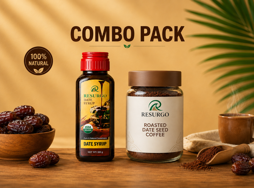 Resurgo Date Syrup & Roasted Date Seed Coffee Combo Pack
